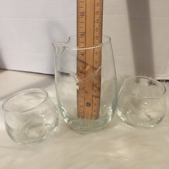 Libbey barware Set with etched geese​ - Picture 3 of 3
